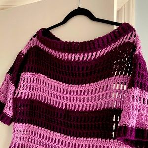 NWOT GRANDMOTHER HAND CROCHET OFF THE SHOULDER TOP